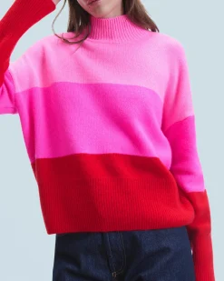 FROM FUTURE Pull Col Montant BrightRed Fashion