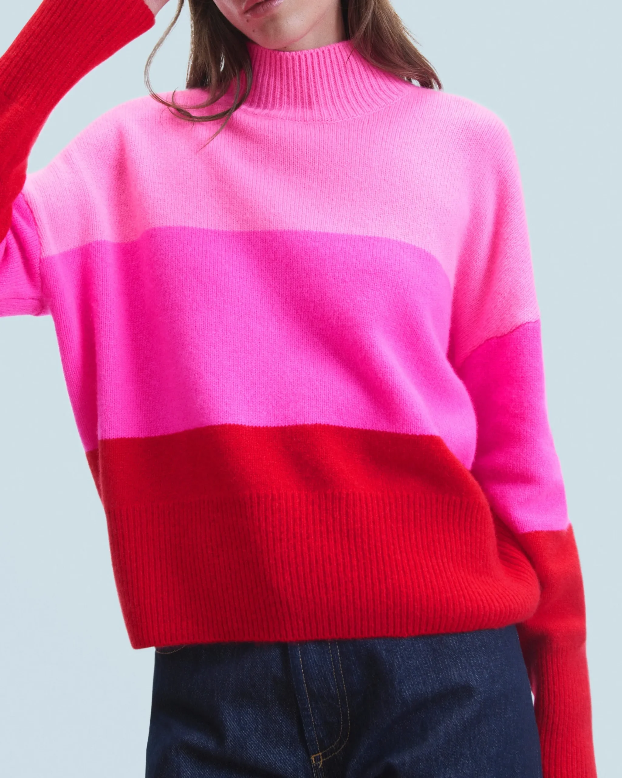 FROM FUTURE Pull Col Montant BrightRed Fashion