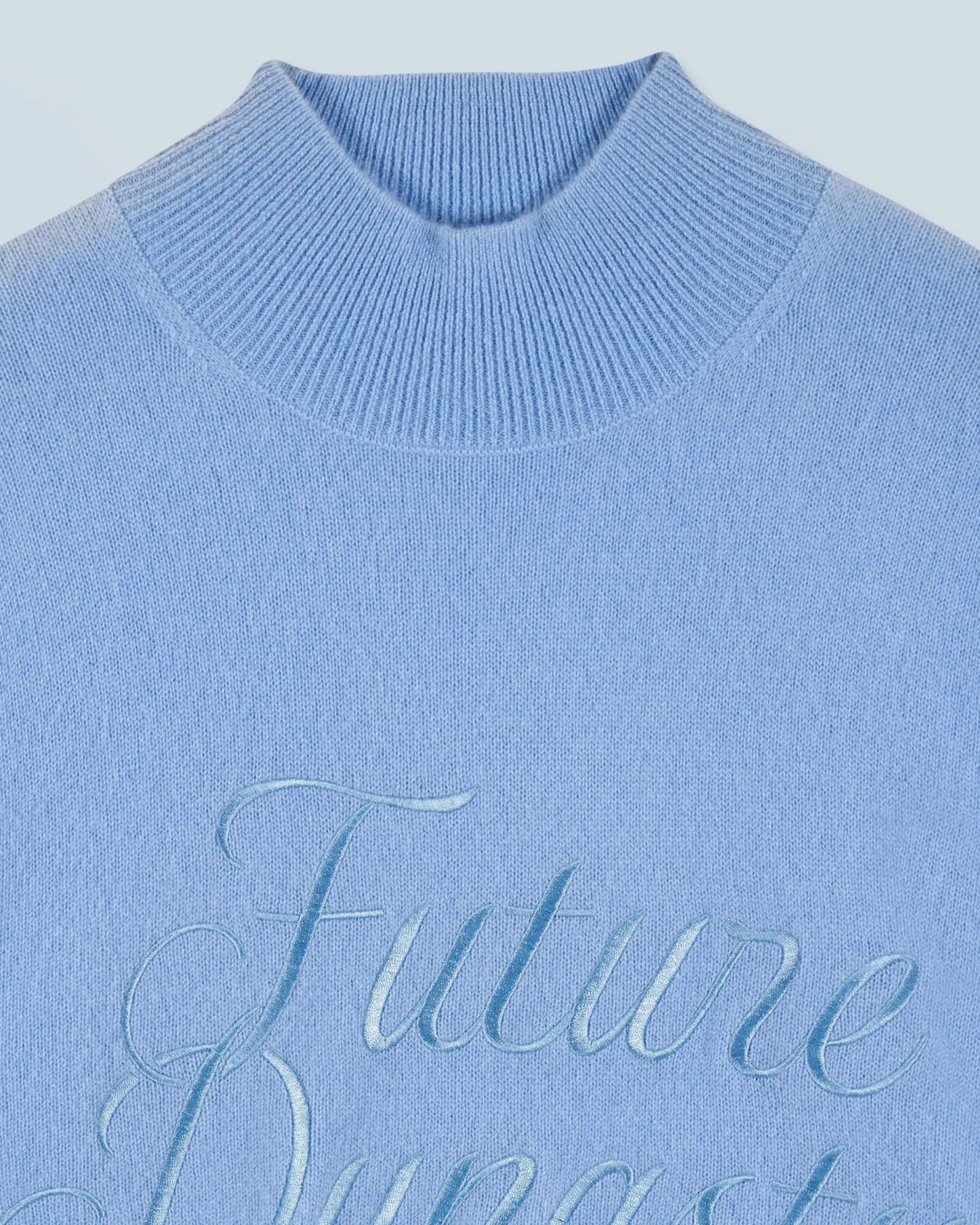 FROM FUTURE Pull Col Montant FairyBlue Fashion