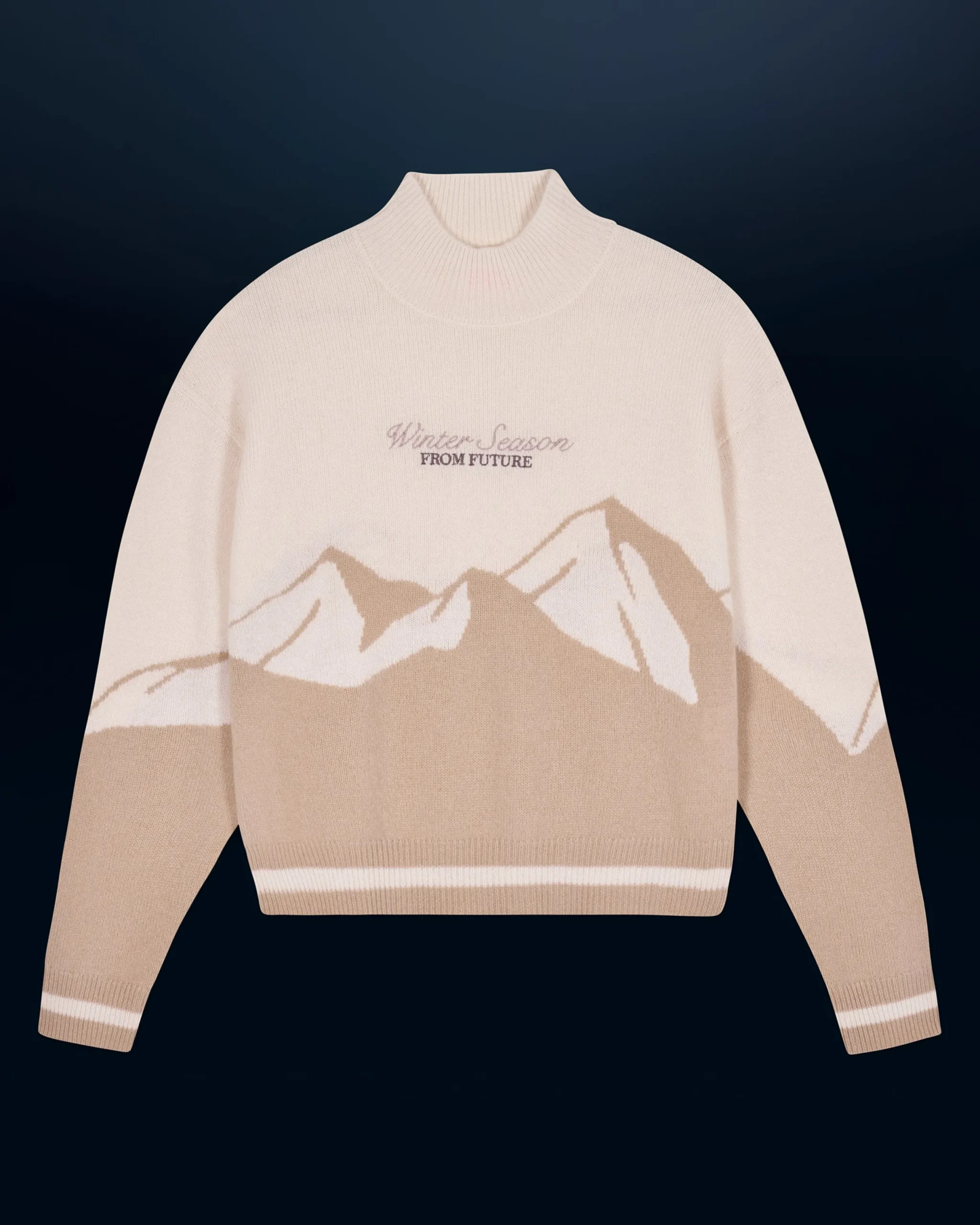 FROM FUTURE Pull Col Montant Beige Flash Sale