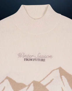 FROM FUTURE Pull Col Montant Beige Flash Sale