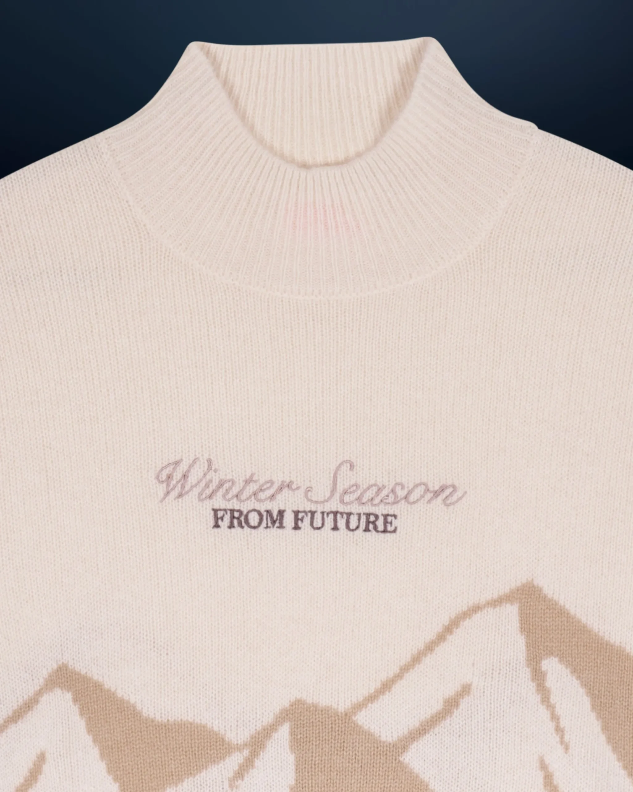 FROM FUTURE Pull Col Montant Beige Flash Sale