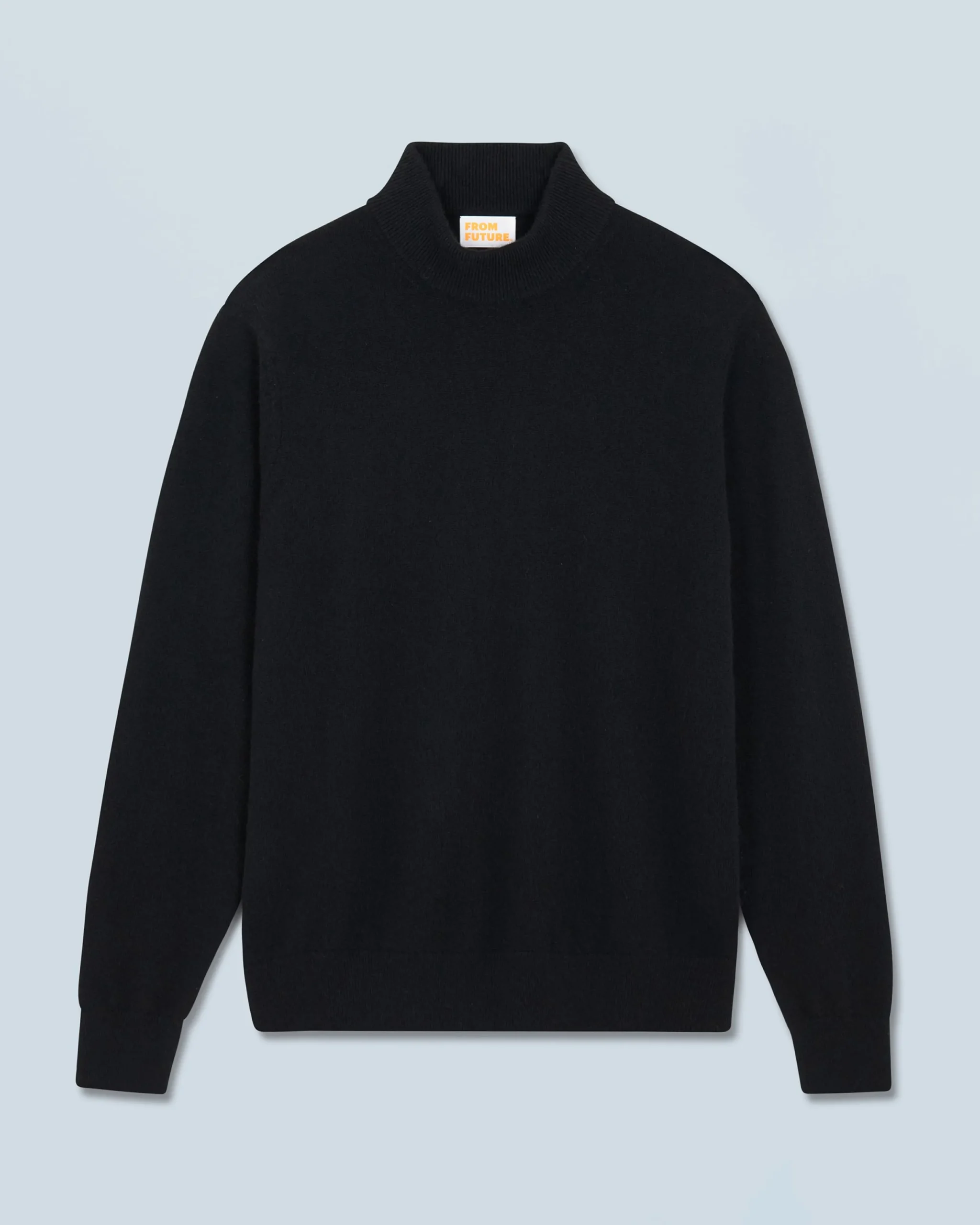 FROM FUTURE Pull Col Montant Basique Léger Noir Clearance
