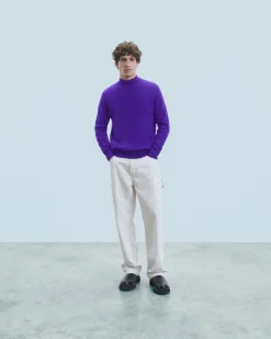 FROM FUTURE Pull Col Montant Basique Léger IntensePurple New