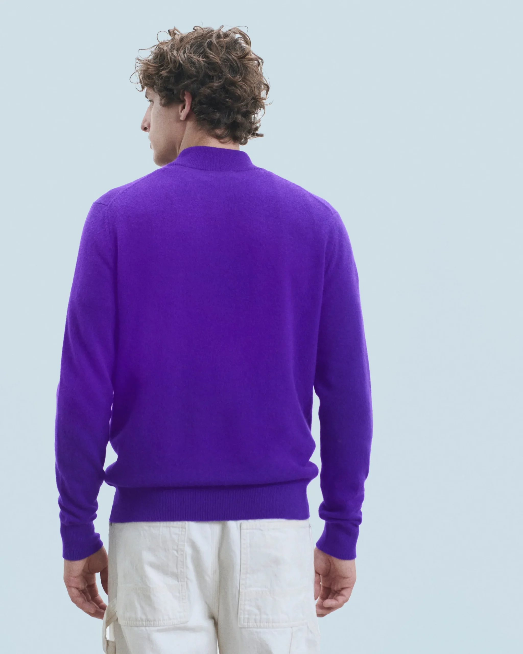 FROM FUTURE Pull Col Montant Basique Léger IntensePurple New