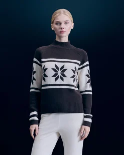 FROM FUTURE Pull Col Montant Flocons Chocolat Online