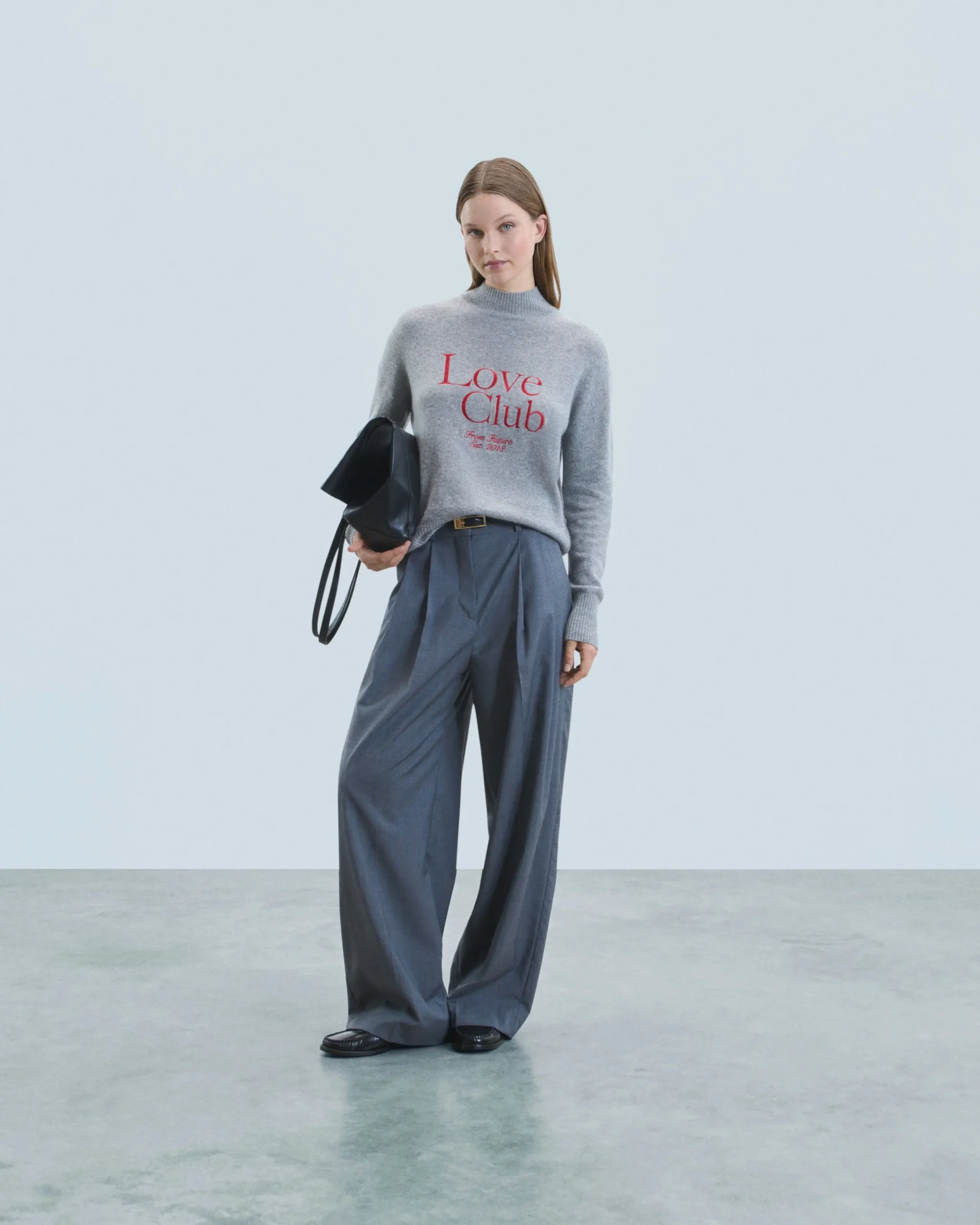 FROM FUTURE Pull Col Montant Love Club GrisChinéFoncé Flash Sale