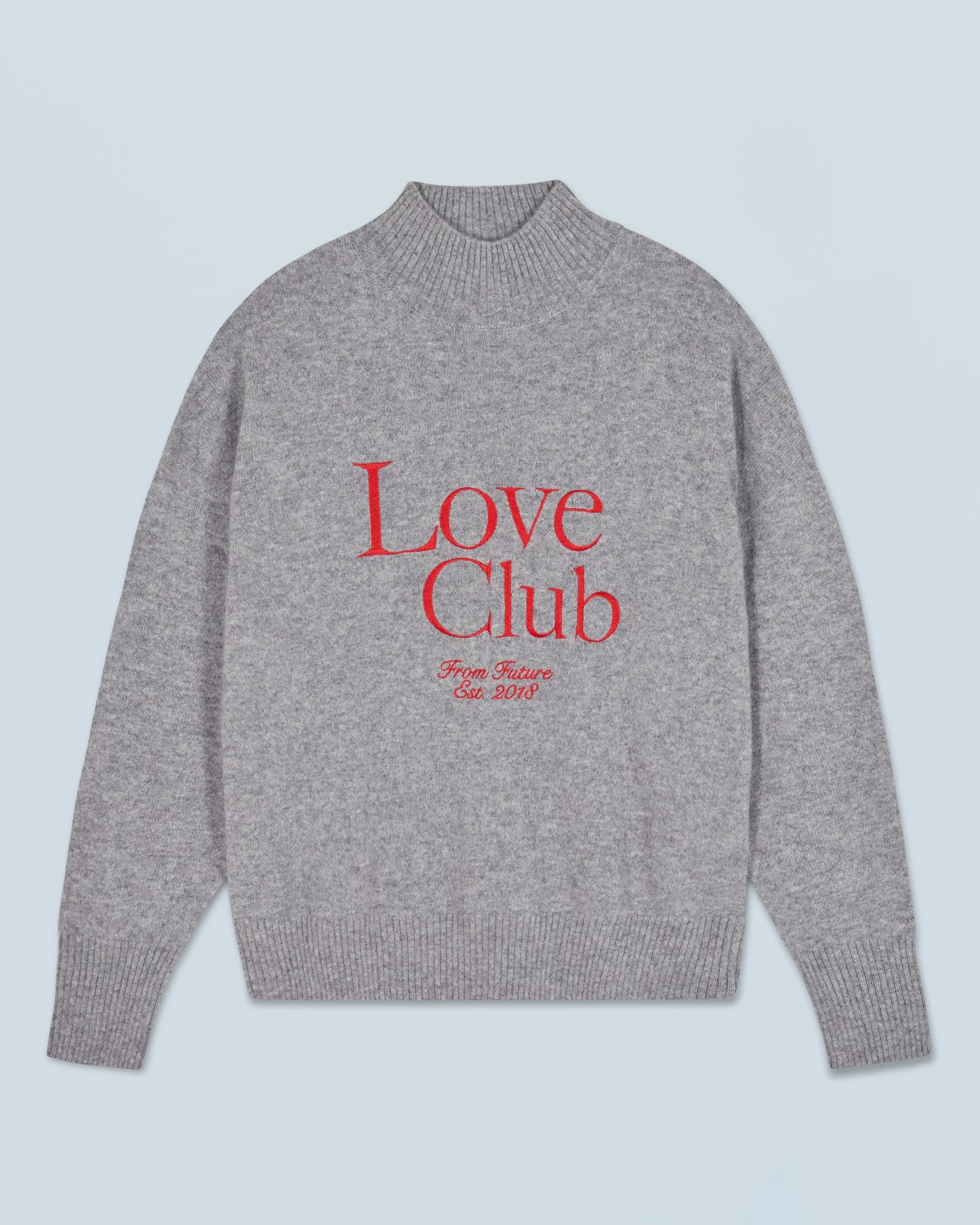 FROM FUTURE Pull Col Montant Love Club GrisChinéFoncé Flash Sale