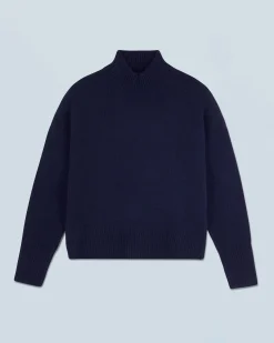 FROM FUTURE Pull Col Montant Oversize Navy Flash Sale