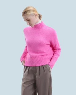 FROM FUTURE Pull Col Montant Oversize BrightPinkMou Online