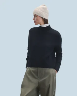 FROM FUTURE Pull Col Montant Oversize Noir Sale