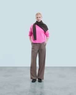 FROM FUTURE Pull Col Montant Oversize BrightPinkMou Online