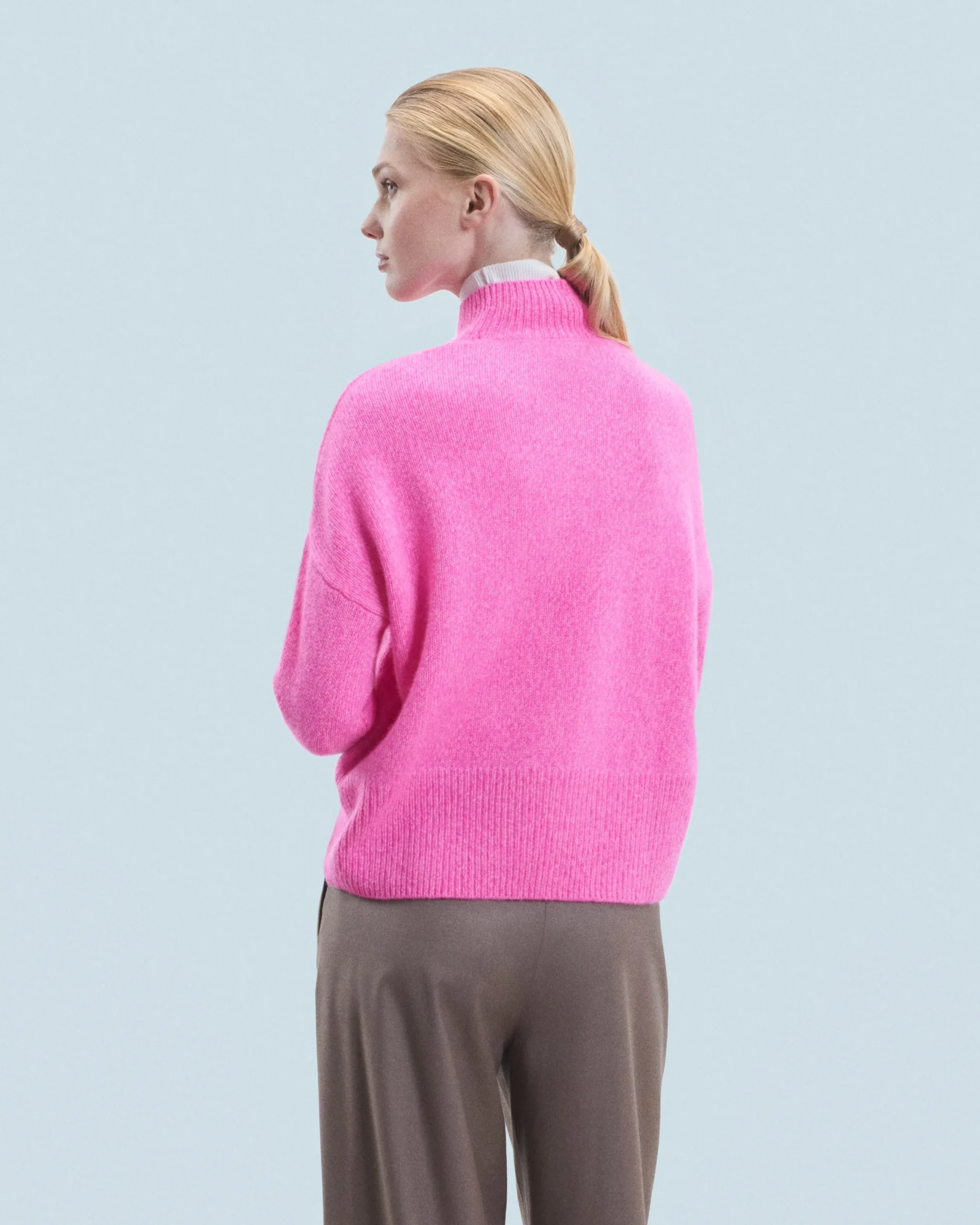 FROM FUTURE Pull Col Montant Oversize BrightPinkMou Online