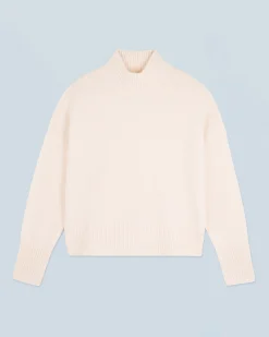 FROM FUTURE Pull Col Montant Oversize Ecru Best Sale