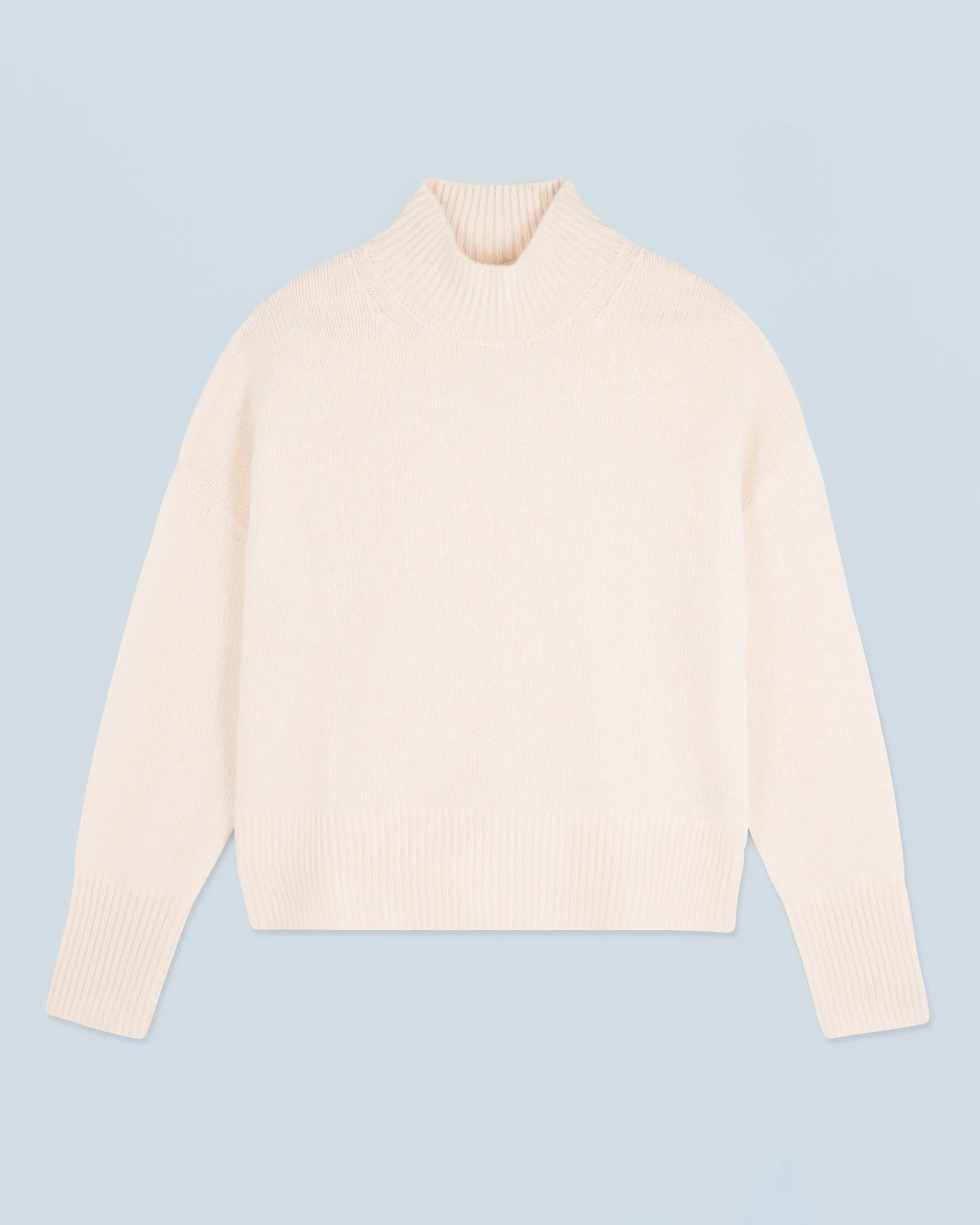 FROM FUTURE Pull Col Montant Oversize Ecru Best Sale