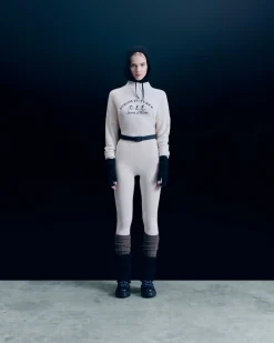 FROM FUTURE Pull Col Montant Sport D'hiver Ecru Sale
