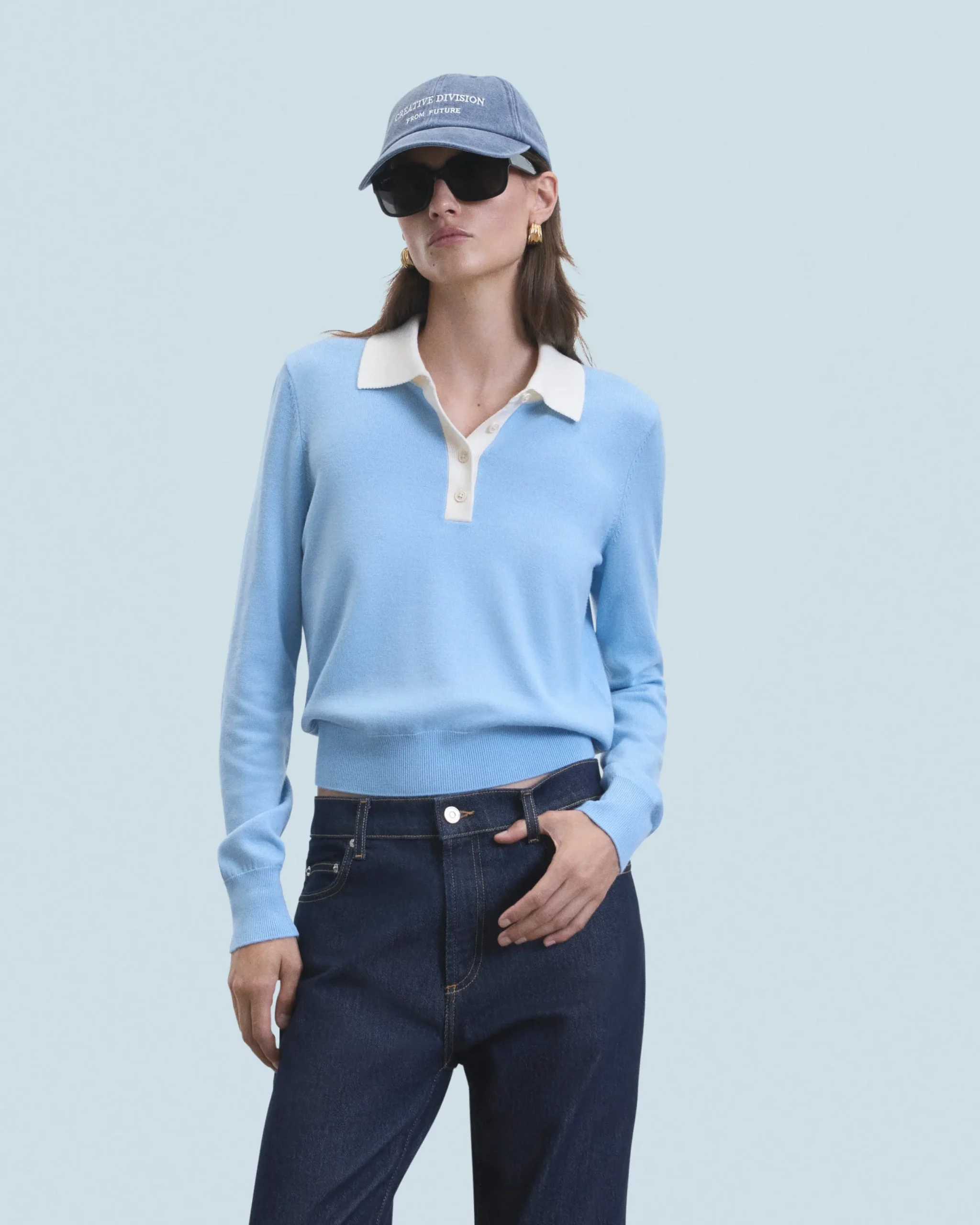 FROM FUTURE Pull Col Polo BabyBlue Store