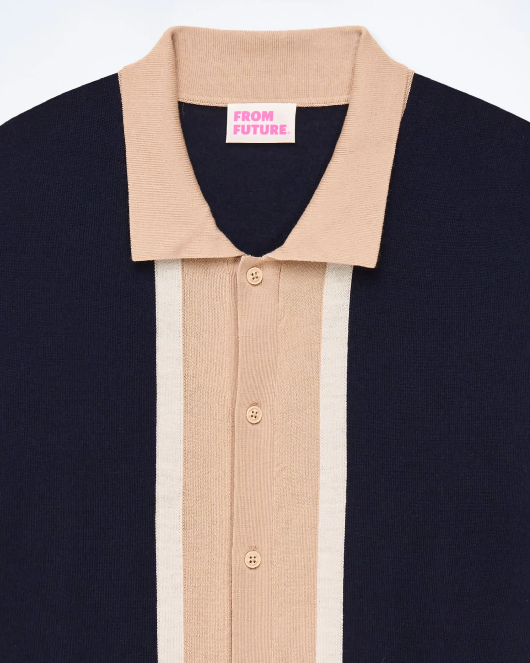 FROM FUTURE Pull Col Polo Navy Online