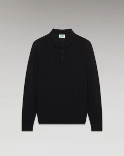 FROM FUTURE Pull Col Polo Basique Noir Best