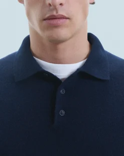 FROM FUTURE Pull Col Polo Basique Ecru Online