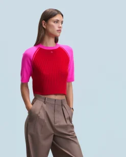 FROM FUTURE Pull Col Rond BrightRed Sale