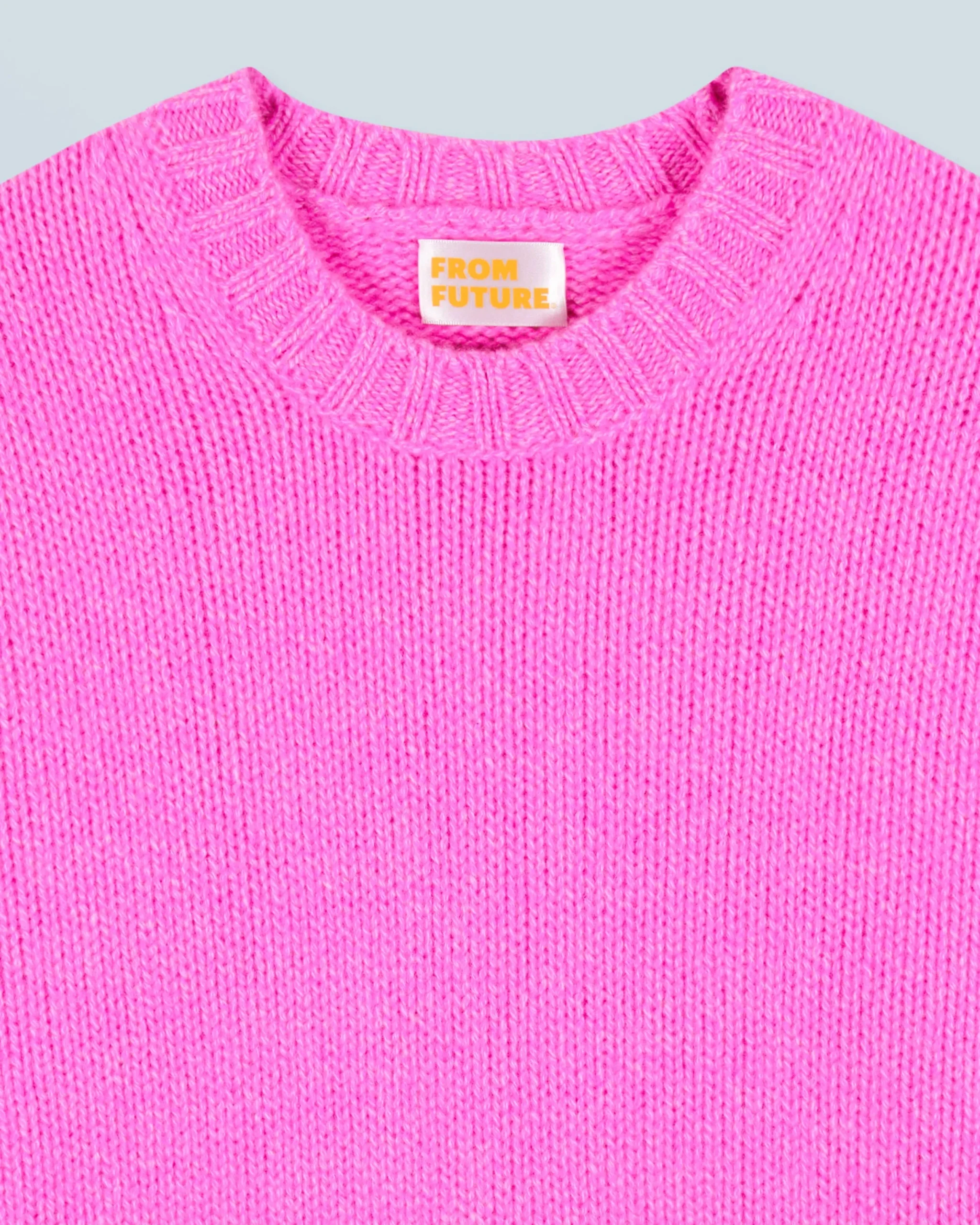 FROM FUTURE Pull Col Rond PinkMouliné Best