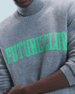 FROM FUTURE Pull Col Rond GrisChinéFoncé Store