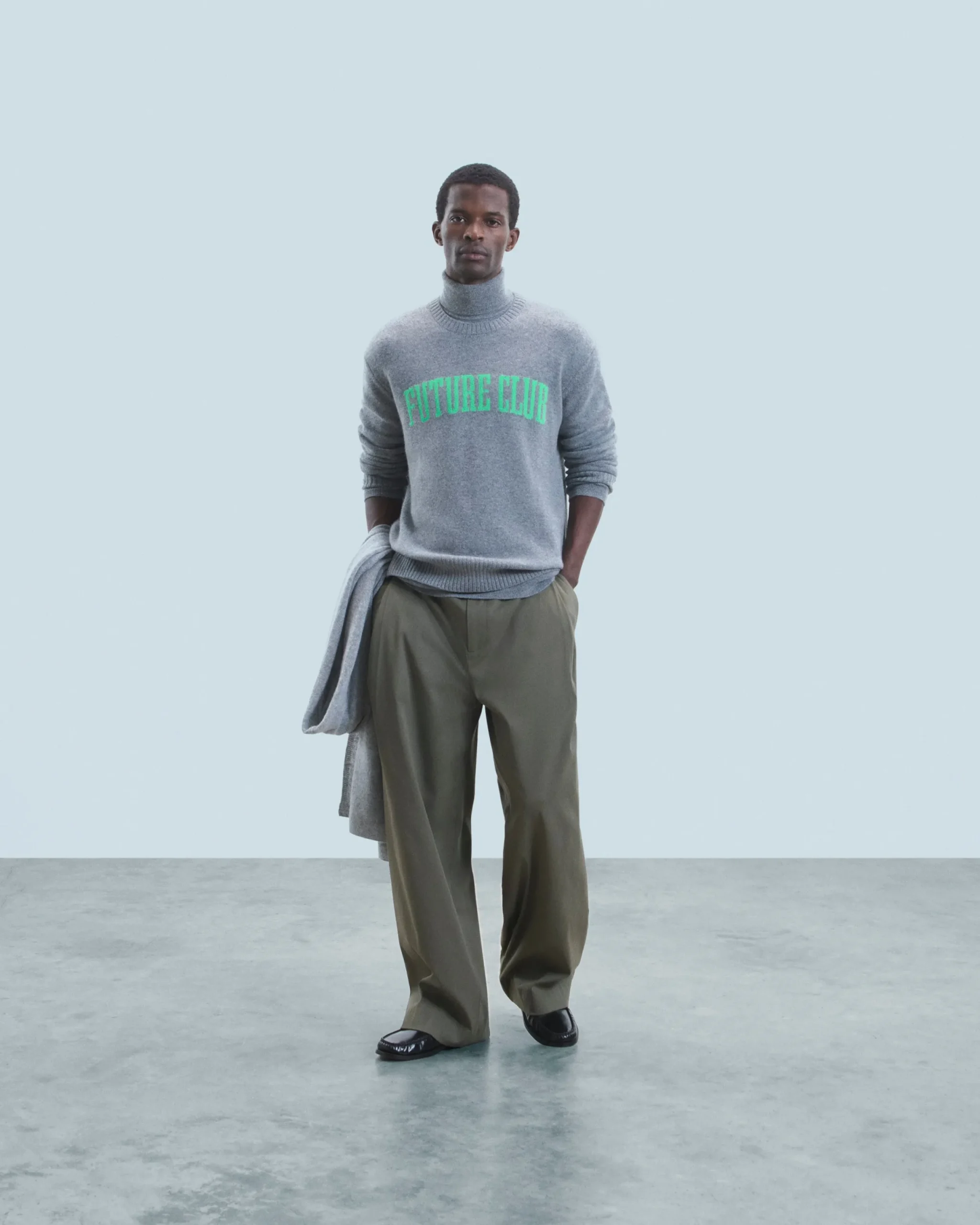 FROM FUTURE Pull Col Rond GrisChinéFoncé Store