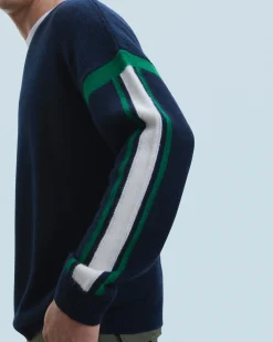 FROM FUTURE Pull Col Rond Navy Fashion