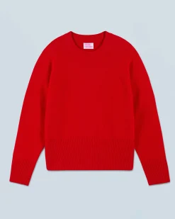 FROM FUTURE Pull Col Rond HotRed Outlet