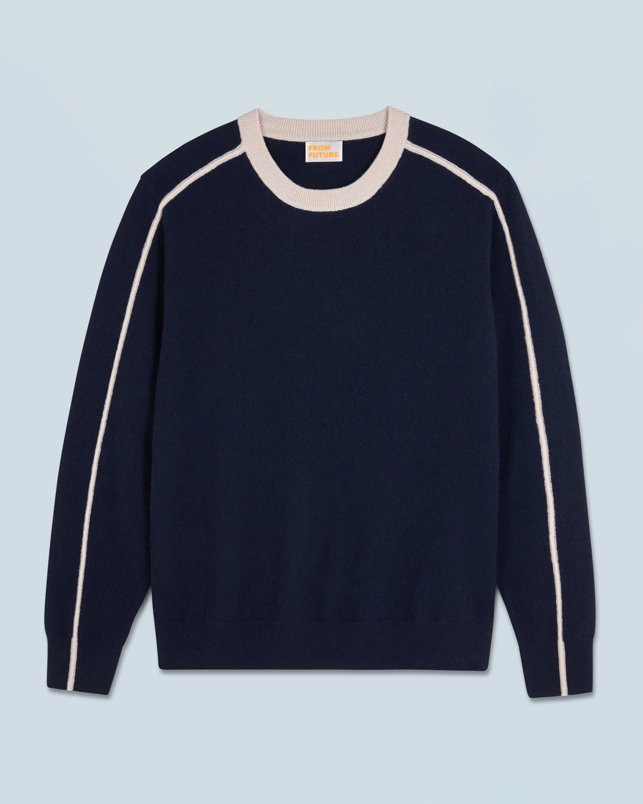 FROM FUTURE Pull Col Rond Navy Fashion
