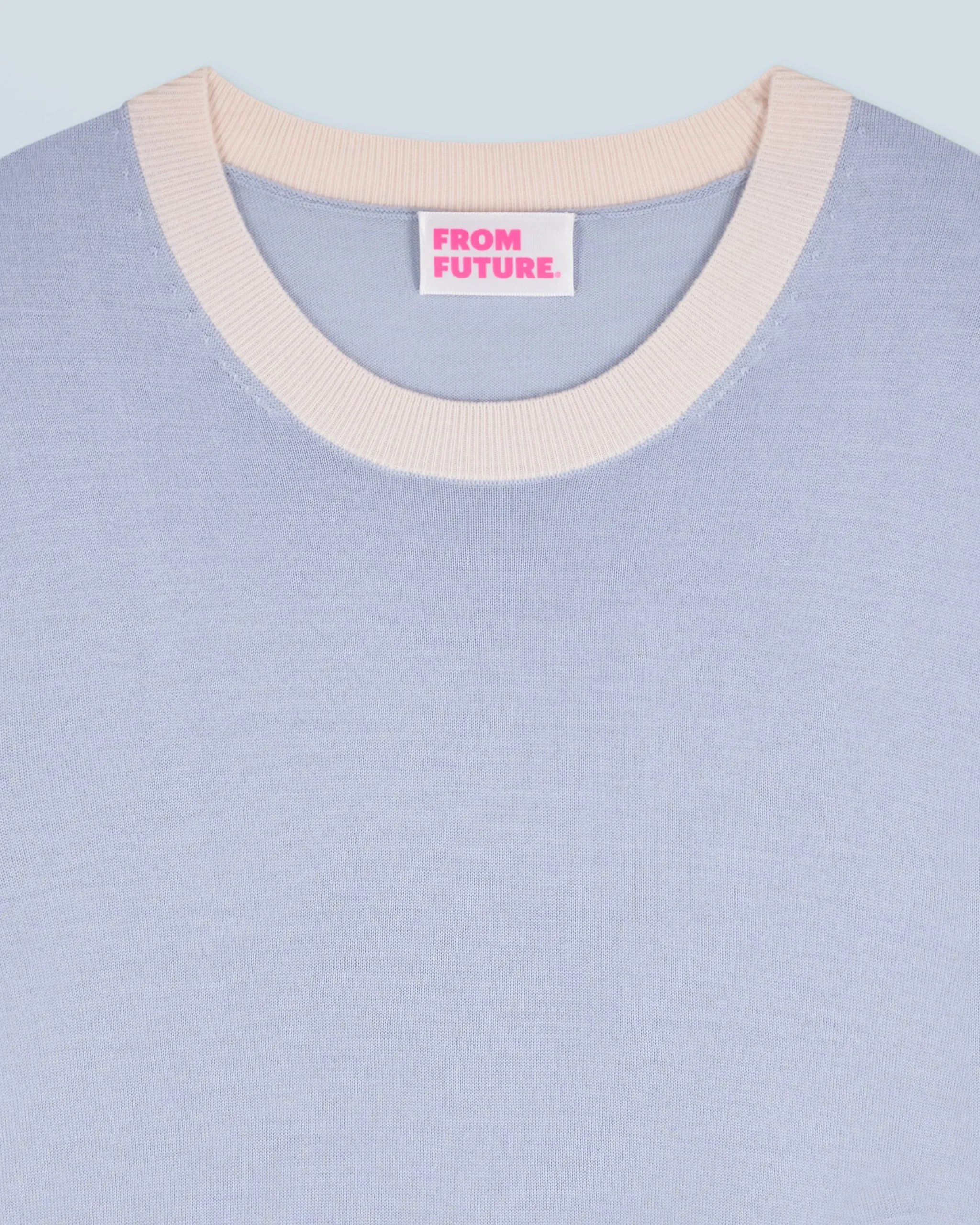 FROM FUTURE Pull Col Rond CloudBlue Outlet