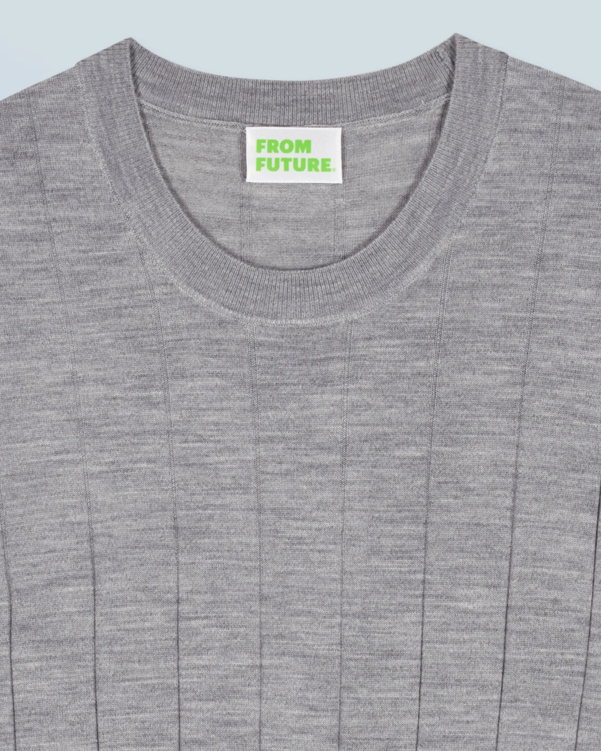 FROM FUTURE Pull Col Rond GrisChinéFoncé Shop