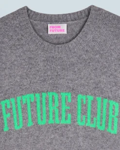 FROM FUTURE Pull Col Rond GrisChinéFoncé Store