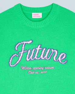 FROM FUTURE Pull Col Rond UtopicGreen Best