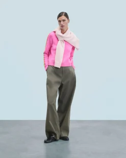 FROM FUTURE Pull Col Rond Bandes Manches Multico DreamyPink Cheap