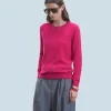 FROM FUTURE Pull Col Rond Basique RaspberryPink Clearance