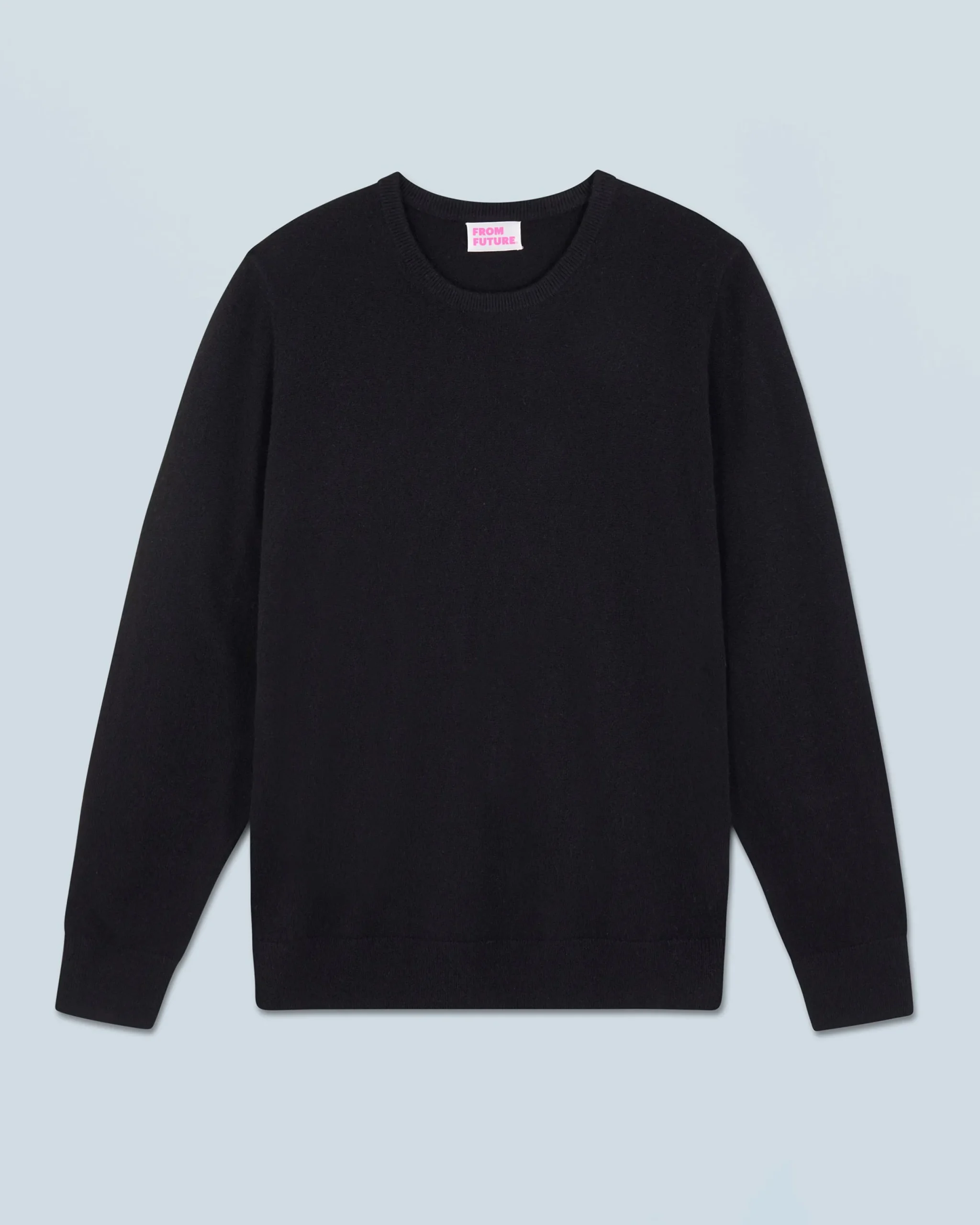 FROM FUTURE Pull Col Rond Basique Noir Discount