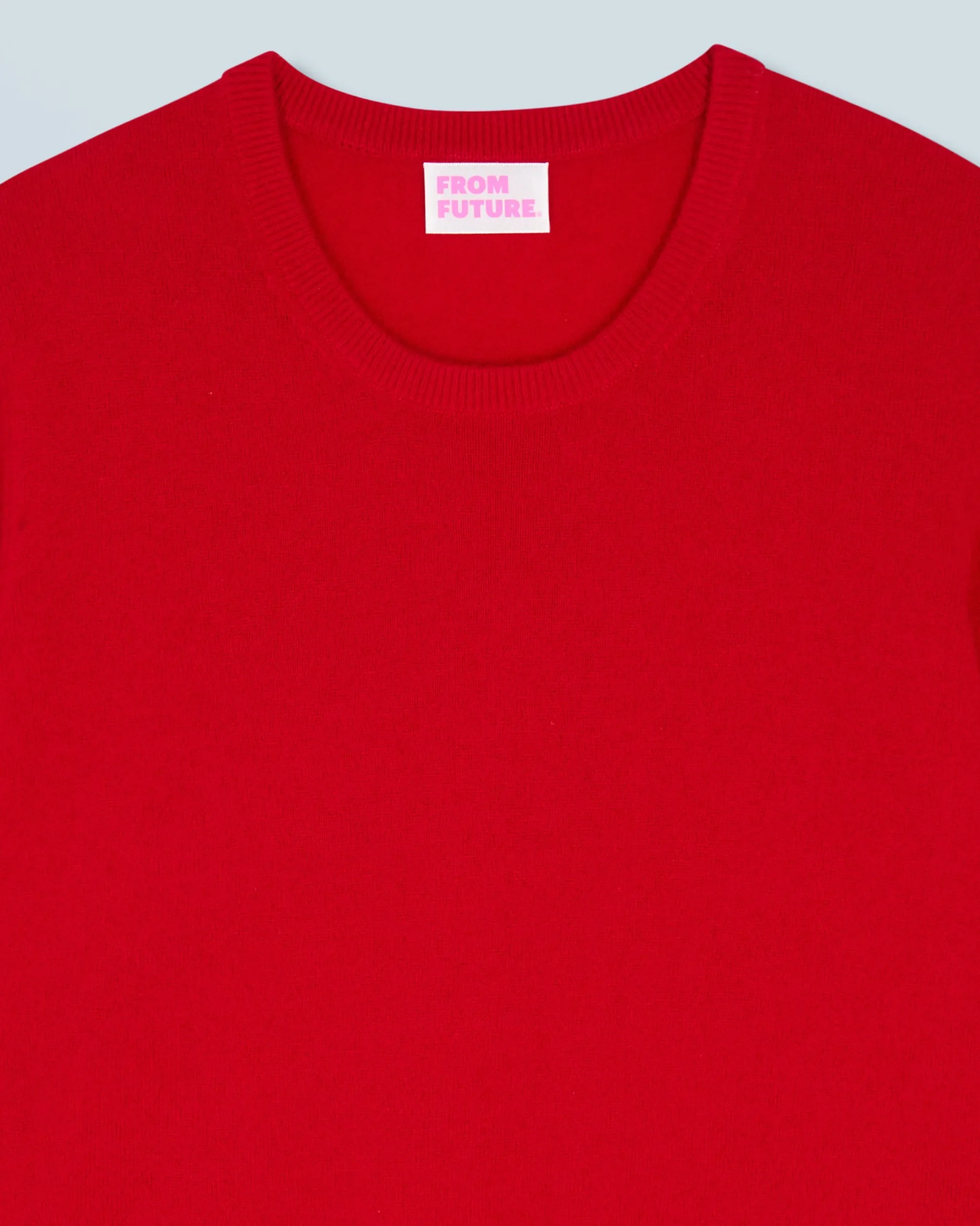 FROM FUTURE Pull Col Rond Basique DarkRed Cheap
