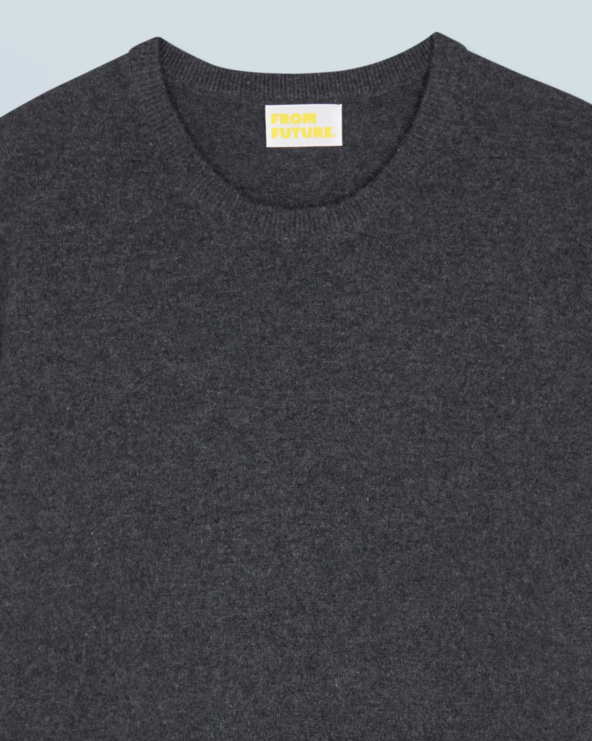 FROM FUTURE Pull Col Rond Basique Anthracite Online