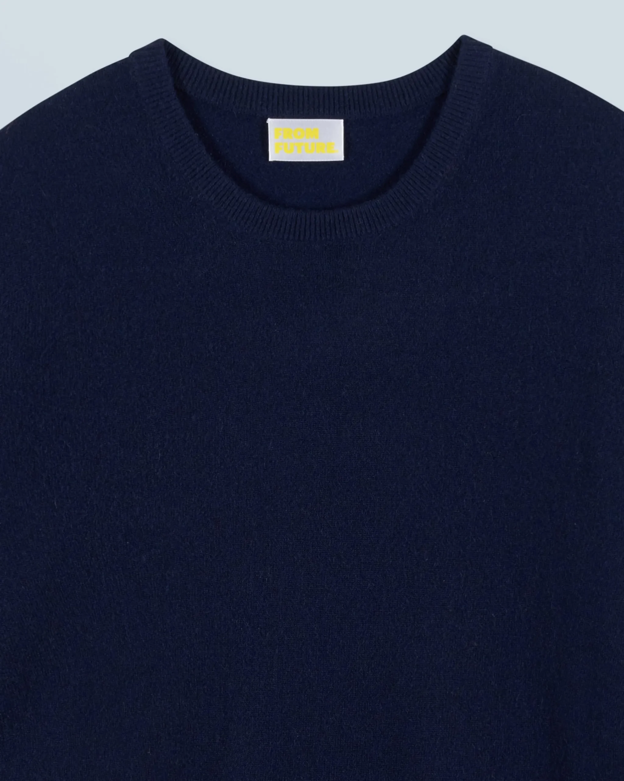 FROM FUTURE Pull Col Rond Basique Navy Best