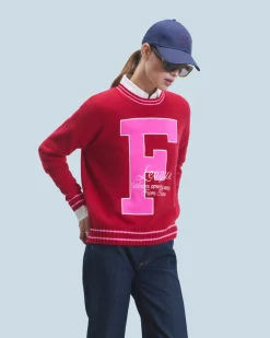 FROM FUTURE Pull Col Rond F DarkRed Best