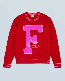 FROM FUTURE Pull Col Rond F DarkRed Best