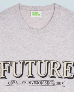 FROM FUTURE Pull Col Rond Future GrisChinéClair Outlet
