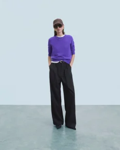 FROM FUTURE Pull Col Rond Léger PopPurple Outlet