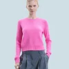 FROM FUTURE Pull Col Rond Raglan BrightPinkMou Best