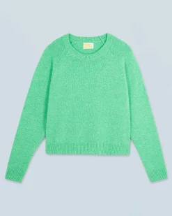 FROM FUTURE Pull Col Rond Raglan UtopicGreenMouliné Cheap
