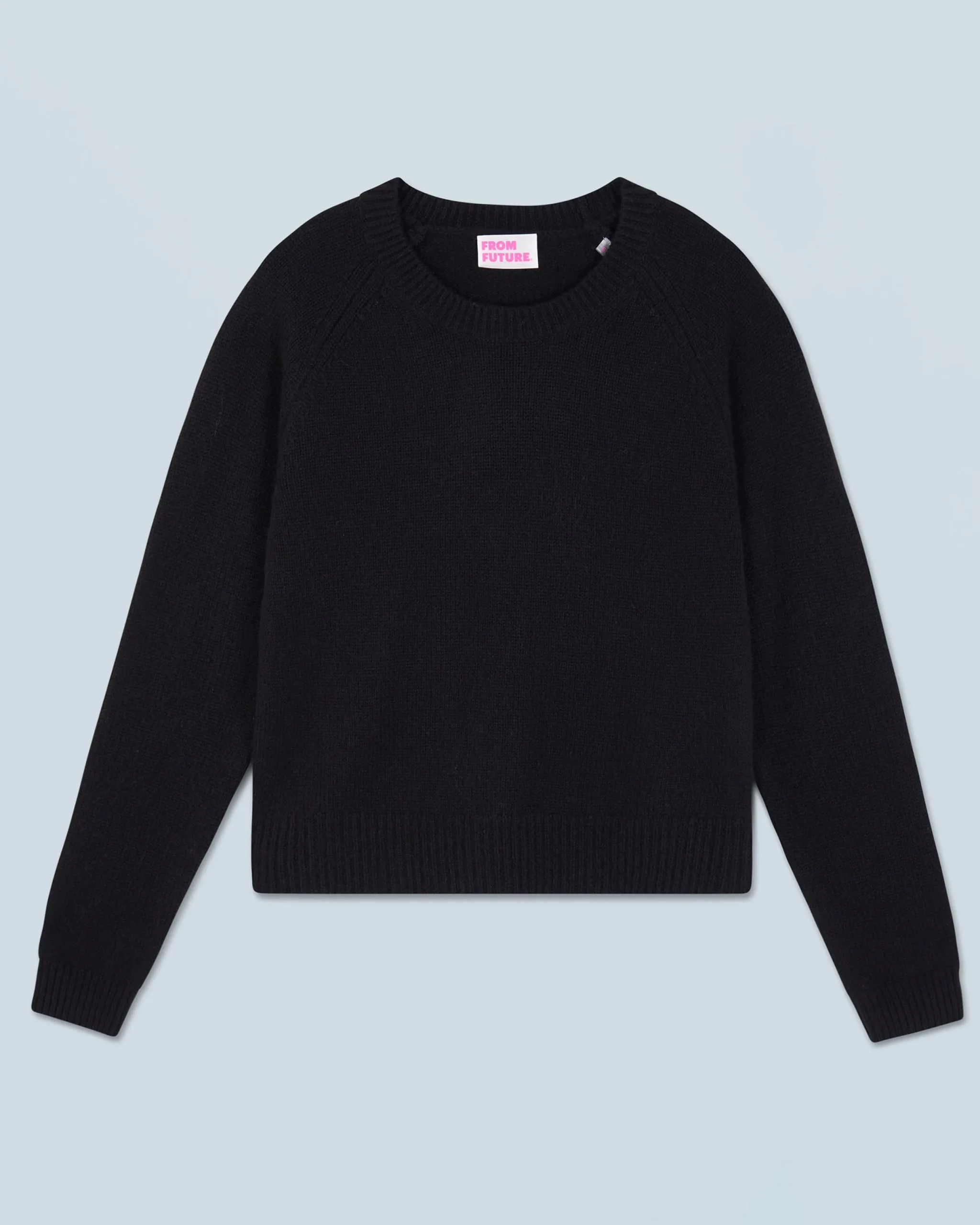 FROM FUTURE Pull Col Rond Raglan Noir Best Sale
