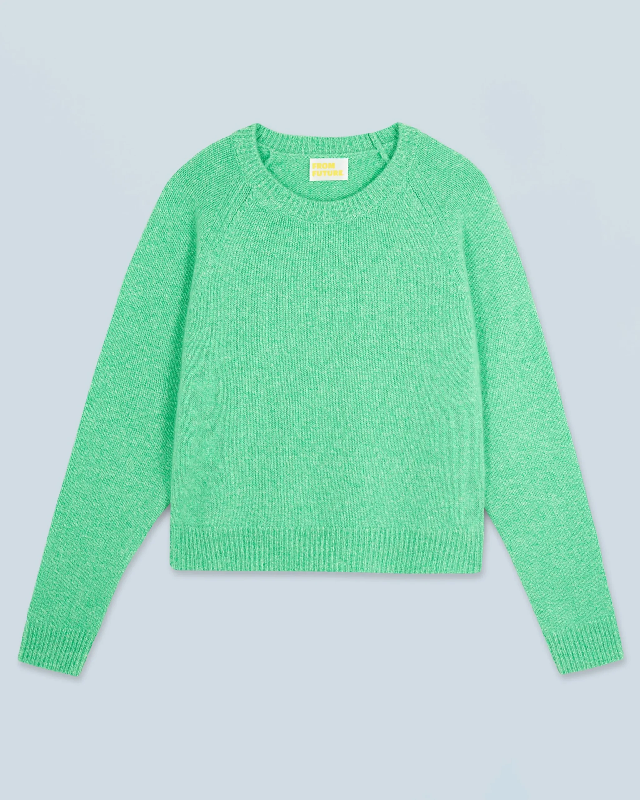 FROM FUTURE Pull Col Rond Raglan UtopicGreenMouliné Cheap