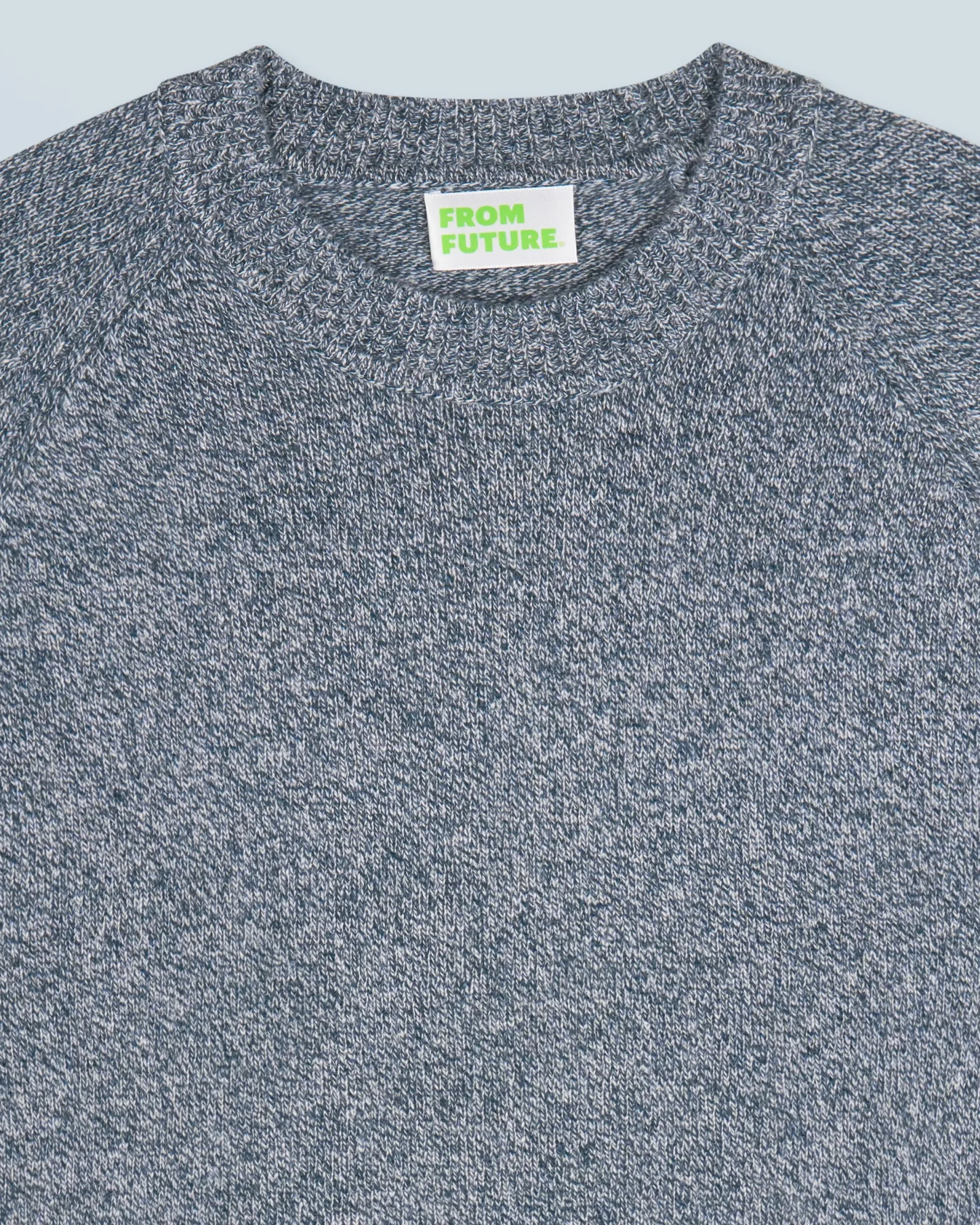 FROM FUTURE Pull Col Rond Raglan MoonlightBlue New